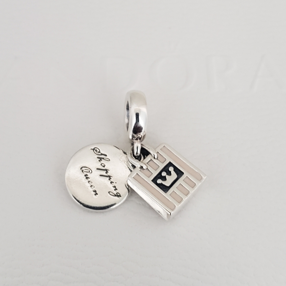 🛍 Authentic Pandora ⭐️RETIRED⭐️ SHOPPING DANGLE CHARM